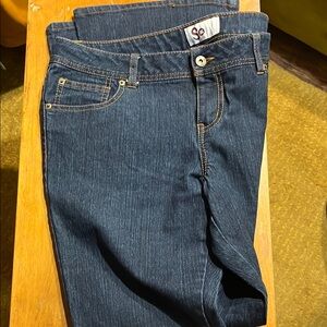 SO Blue Skinny Jeans with Faded Wash